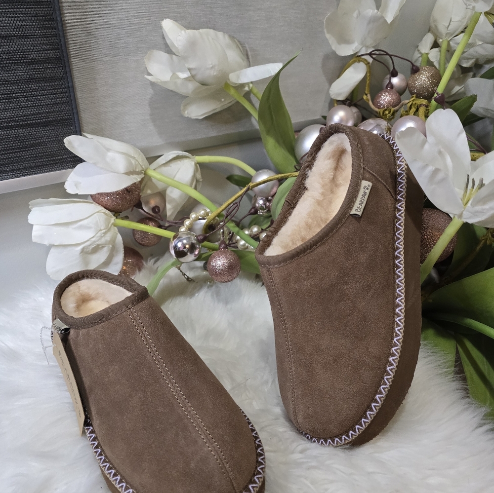 Bearpaw Tabitha Women's suede Brown slippers Size10 New - Picture 3 of 4